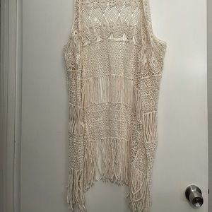 Bobeau Fringe Vest